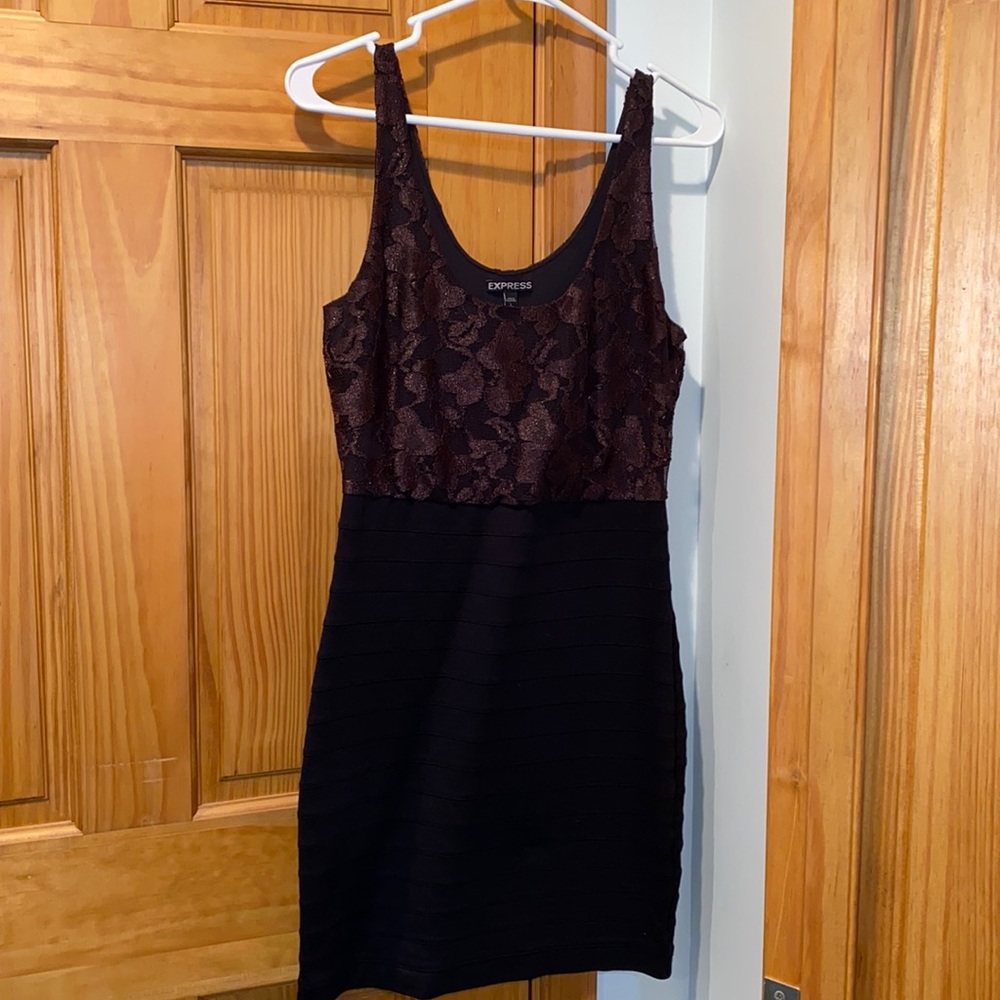 Women’s Express Black and Gold Dress in SP